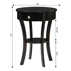 Convenience Concepts Schaffer Living Room Collection Storage 1-Drawer End Table