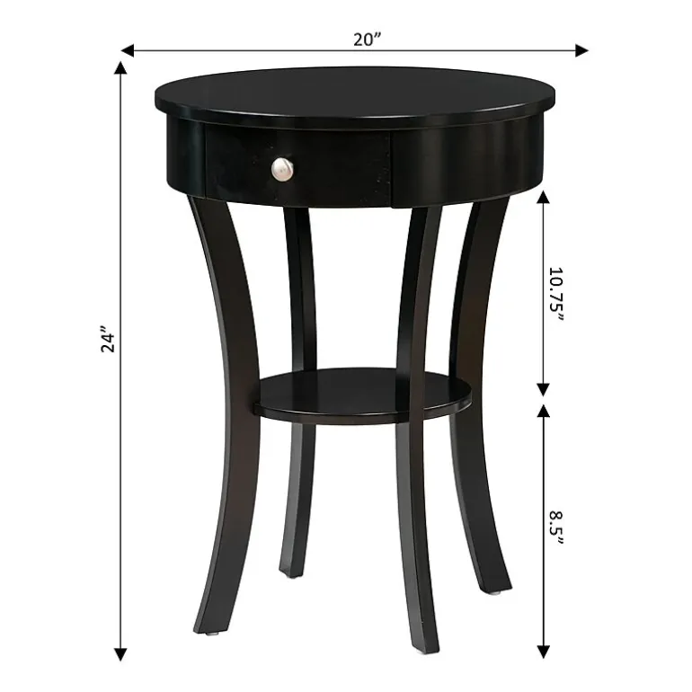 Convenience Concepts Schaffer Living Room Collection Storage 1-Drawer End Table