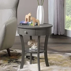 Convenience Concepts Schaffer Living Room Collection Storage 1-Drawer End Table