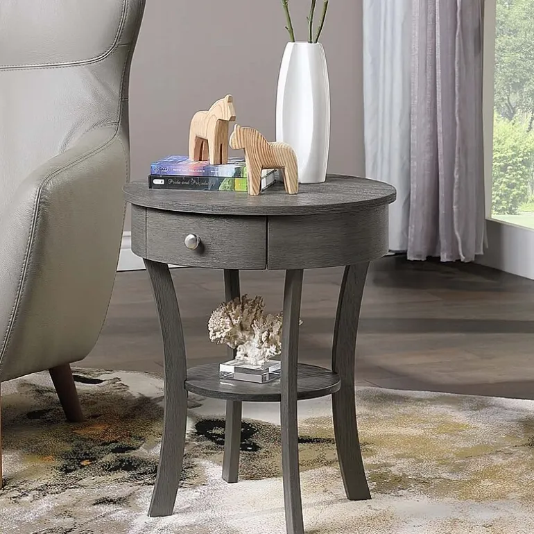 Convenience Concepts Schaffer Living Room Collection Storage 1-Drawer End Table