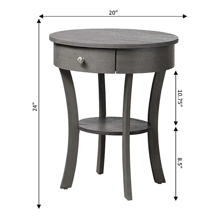 Convenience Concepts Schaffer Living Room Collection Storage 1-Drawer End Table
