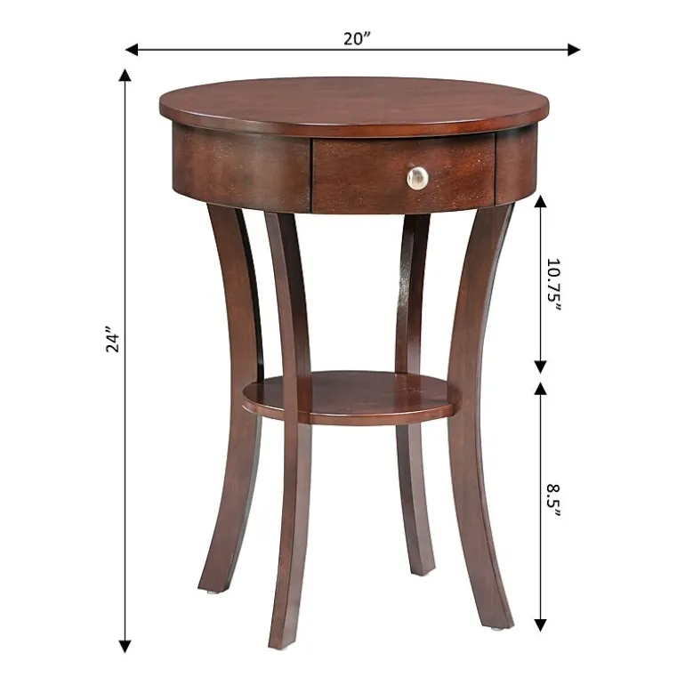 Convenience Concepts Schaffer Living Room Collection Storage 1-Drawer End Table