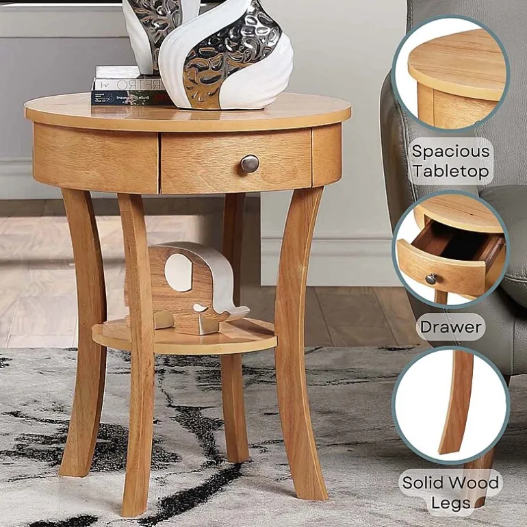 Convenience Concepts Schaffer Living Room Collection Storage 1-Drawer End Table