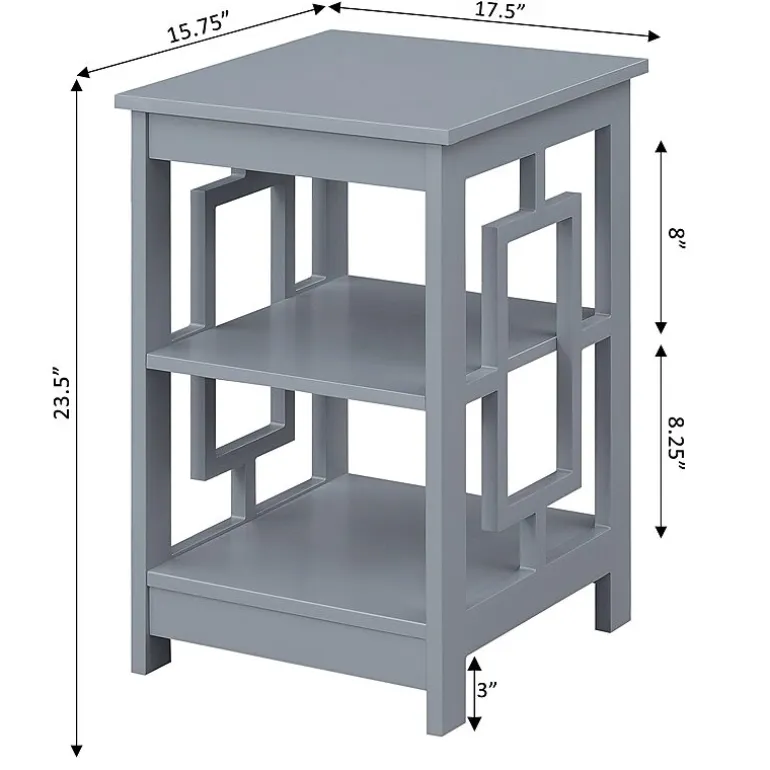 Convenience Concepts Town Square Living Room Collection Storage Console Table