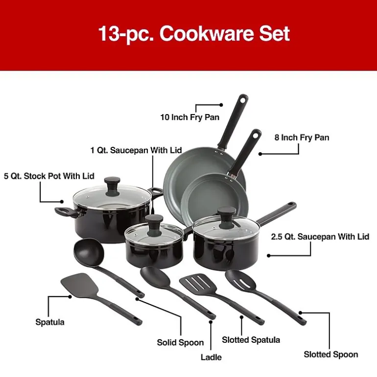 Cooks Ceramic 13-pc. Cookware Set