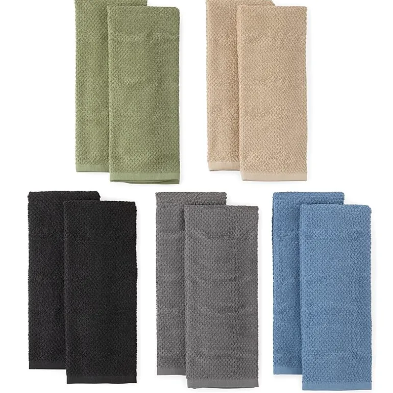 Cooks Popcorn Solid 2-pc. Kitchen Towel Set