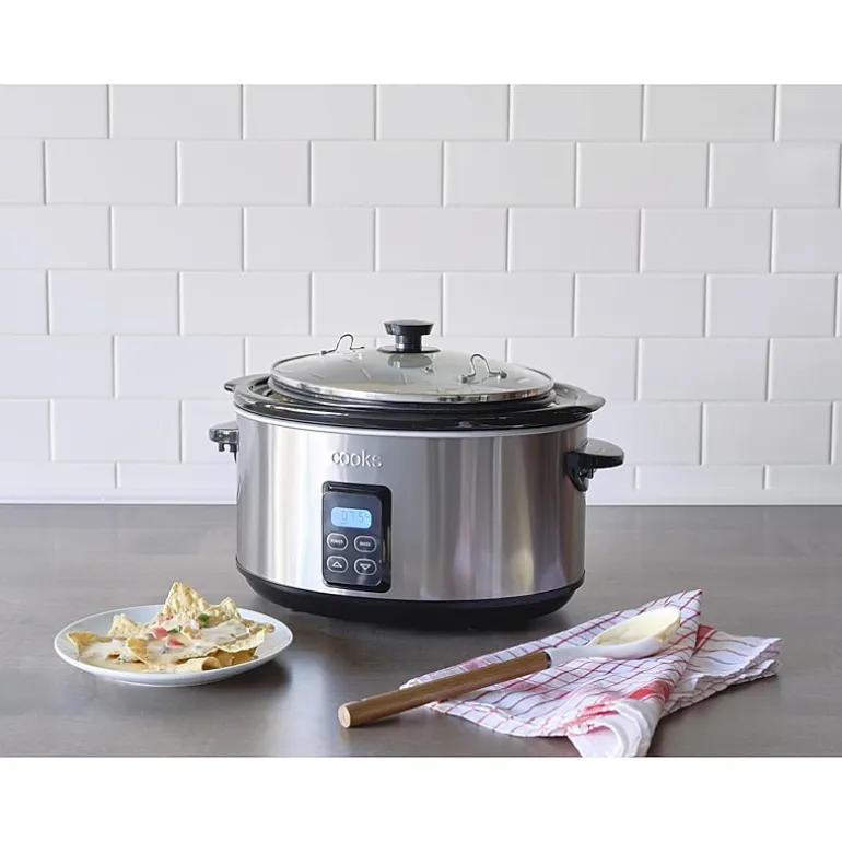 Cooks 5-Quart Programmable Latch and Travel Slow Cooker