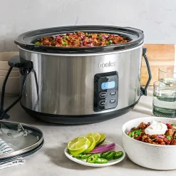 Cooks 5-Quart Programmable Latch and Travel Slow Cooker