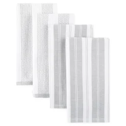 Cooks Striped Dual Purpose 4-Pc. Kitchen Towel Set