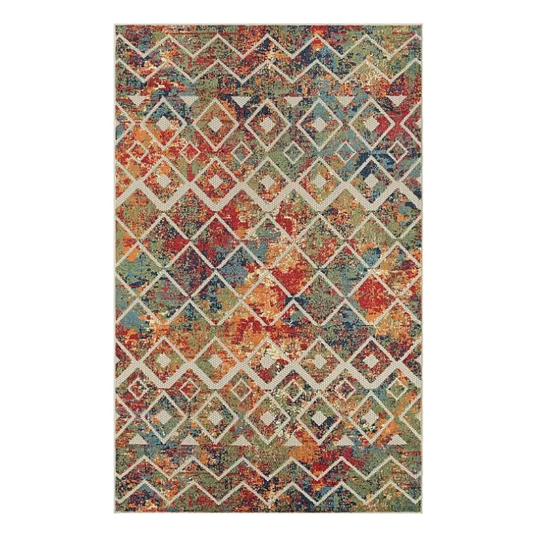 Corazon Multicolor Eclectic Indoor Outdoor Rectangular Area Rug