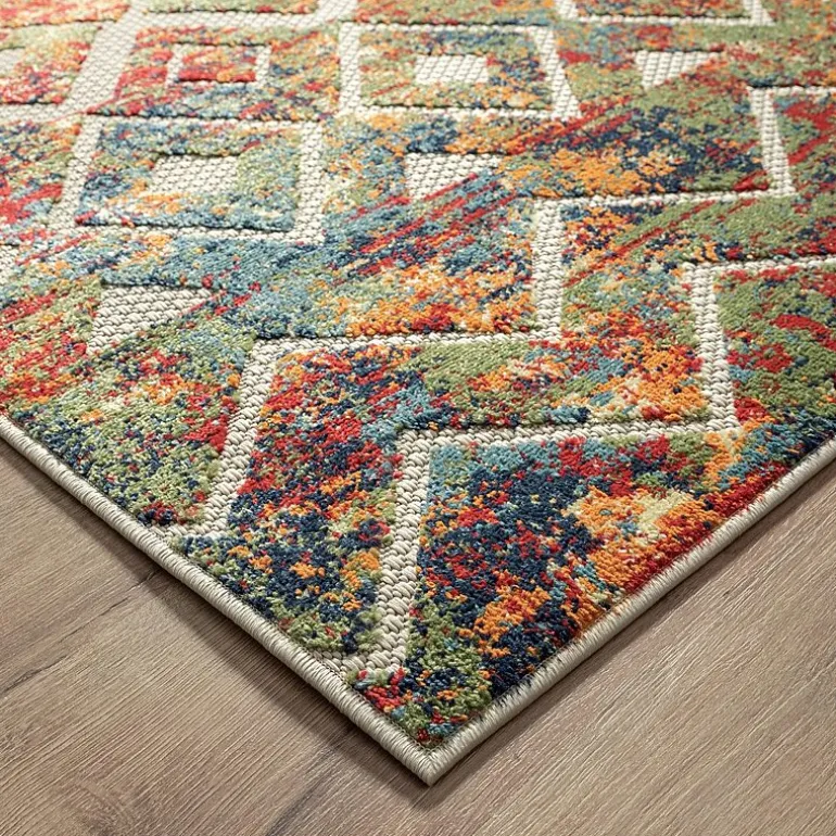 Corazon Multicolor Eclectic Indoor Outdoor Rectangular Area Rug