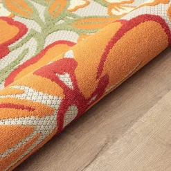 Corazon Tropical Hibiscus Indoor Outdoor Rectangular Area Rug
