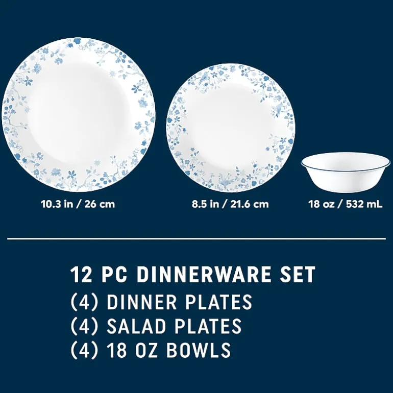 Corelle Garden Song 12-pc. Glass Dinnerware Set