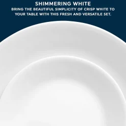 Corelle Shimmering White 32-pc. Glass Dinnerware Set