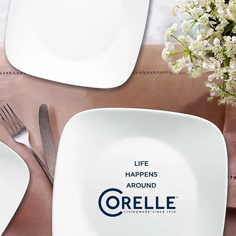 Corelle Vivid White 16-pc. Glass Dinnerware Set