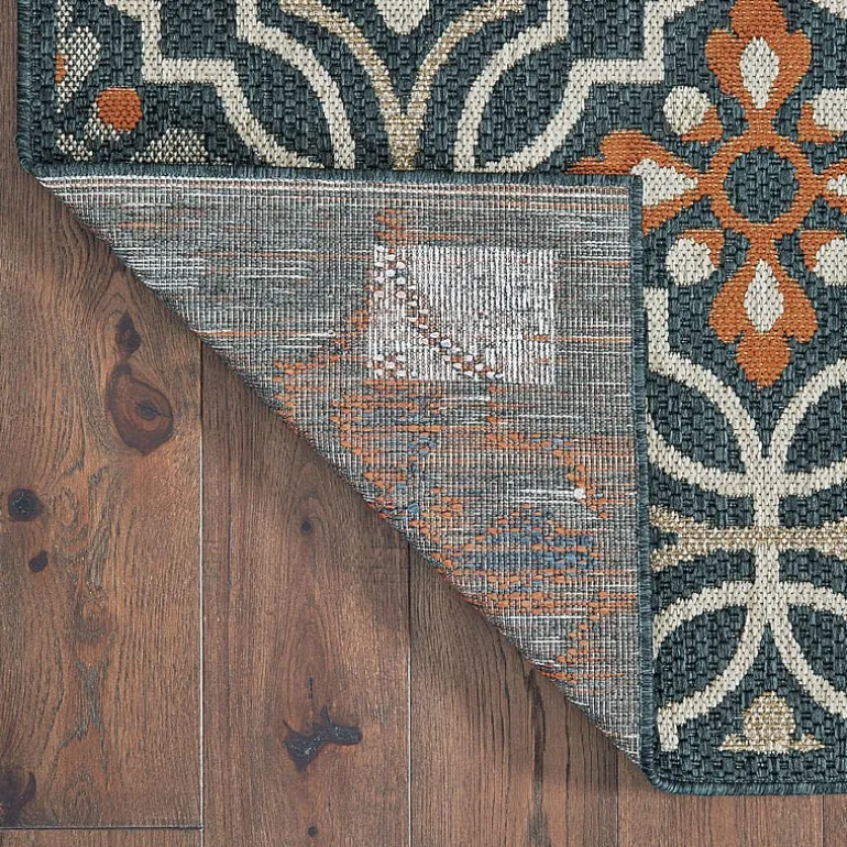 Covington Home Long Island Floral Lattice 39" X 60" Indoor Outdoor Rectangular Accent Rug