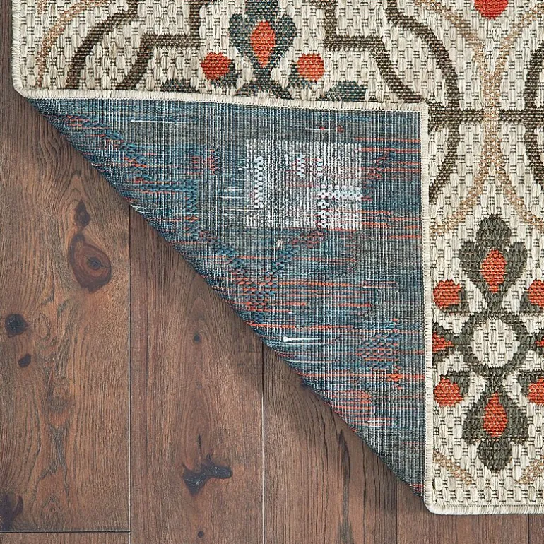 Covington Home Long Island Floral Lattice 39" X 60" Indoor Outdoor Rectangular Accent Rug
