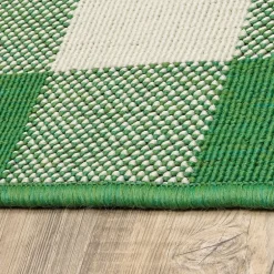 Covington Home Martinique Gingham Plaid Indoor Outdoor Rectangular Accent Rug