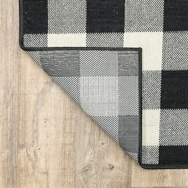 Covington Home Martinique Gingham Plaid Indoor Outdoor Rectangular Accent Rug