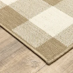 Covington Home Martinique Gingham Plaid Indoor Outdoor Rectangular Accent Rug