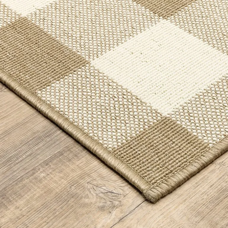 Covington Home Martinique Gingham Plaid Indoor Outdoor Rectangular Accent Rug