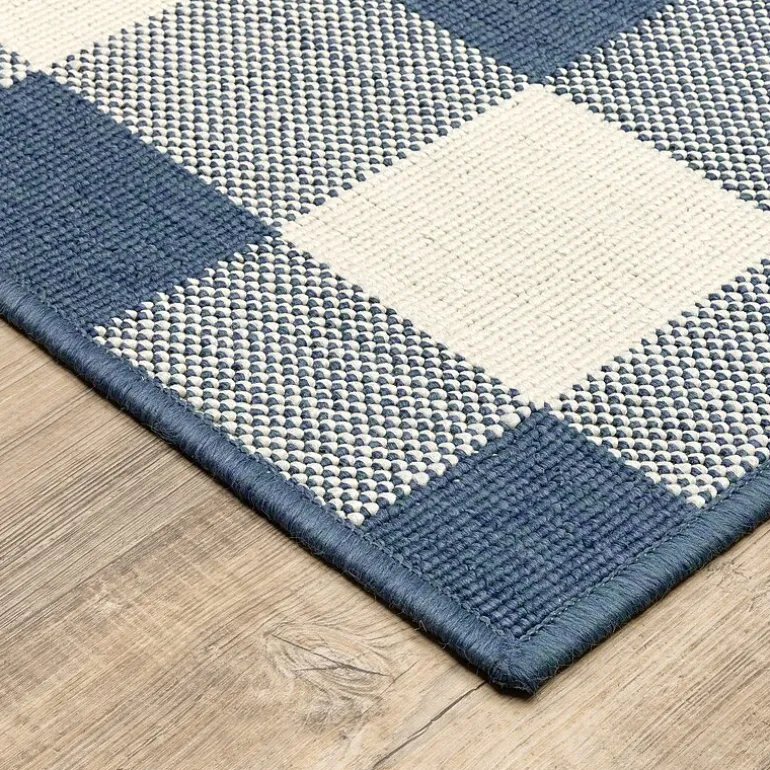 Covington Home Martinique Gingham Plaid Indoor Outdoor Rectangular Accent Rug
