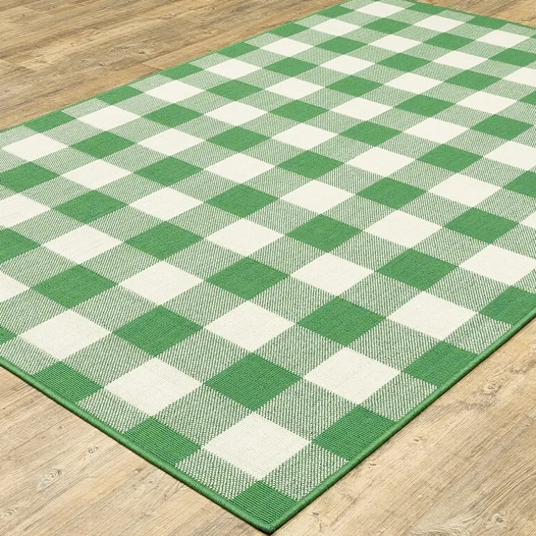 Covington Home Martinique Gingham Plaid Indoor Outdoor Rectangular Accent Rug
