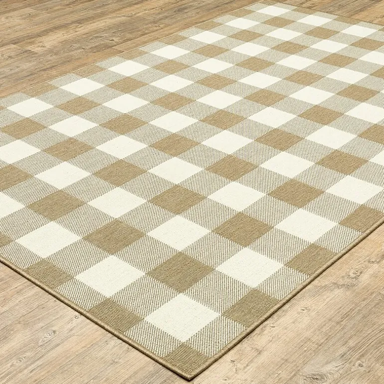 Covington Home Martinique Gingham Plaid Indoor Outdoor Rectangular Accent Rug