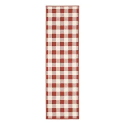 Covington Home Martinique Gingham Plaid 2'3"X7'6" Indoor Outdoor Rectangular Runner