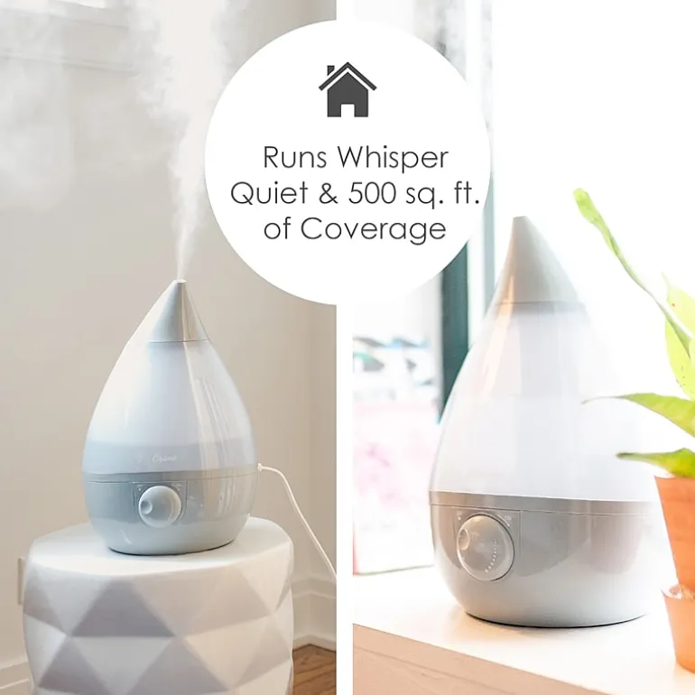 Crane Drop 1 Gallon Ultrasonic Cool Mist Humidifier - Grey