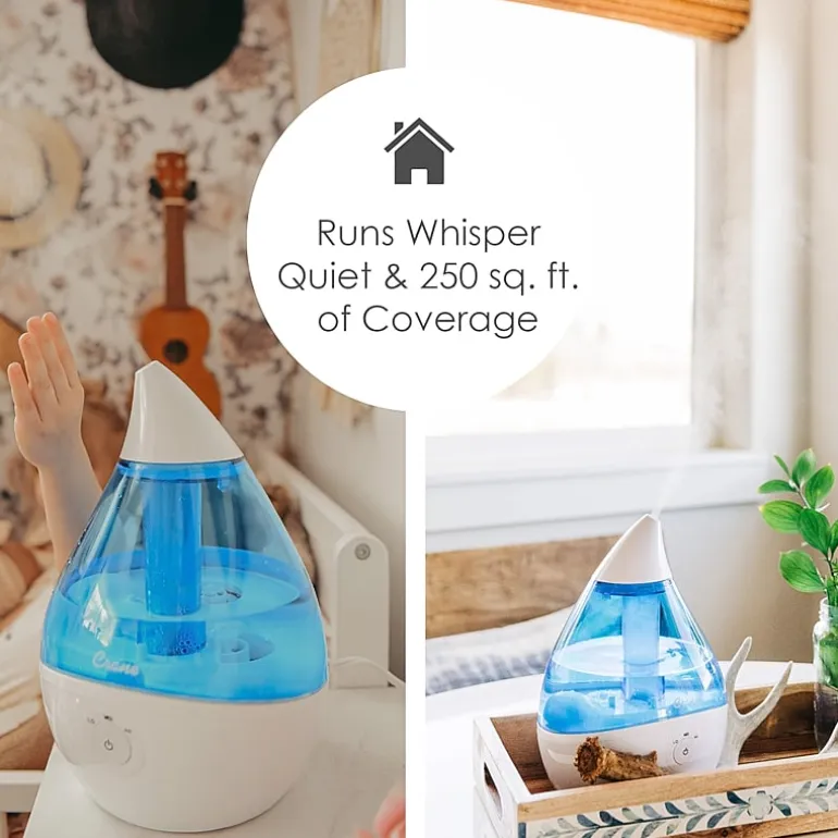 Crane Droplet 0.5 Gallon Ultrasonic Cool Mist Humidifier - Blue/White