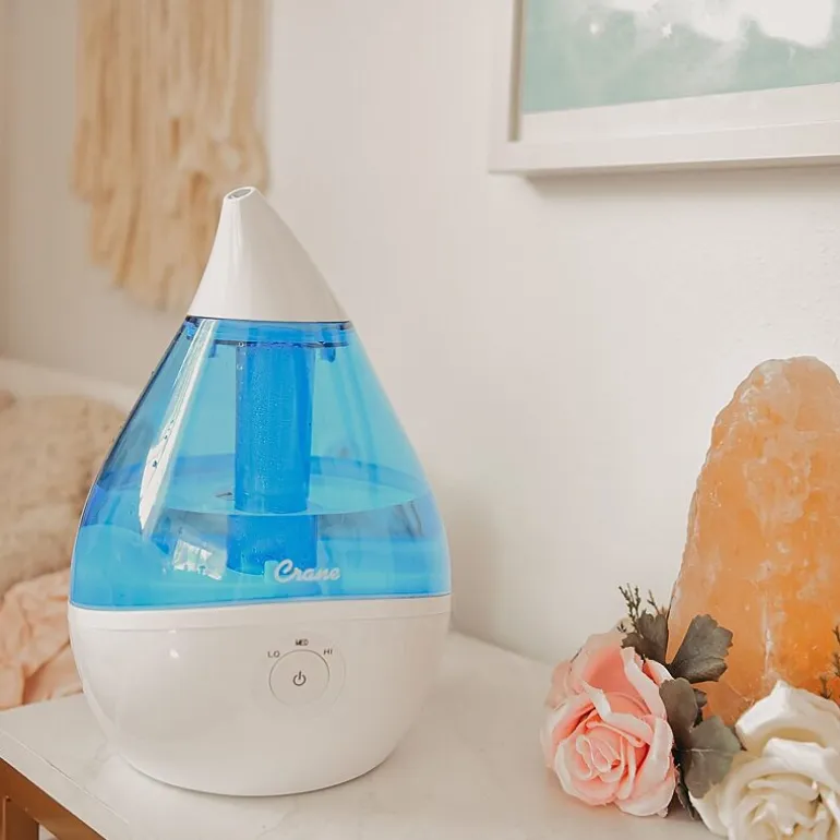Crane Droplet 0.5 Gallon Ultrasonic Cool Mist Humidifier - Blue/White