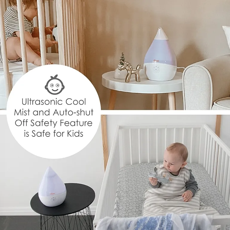 Crane Droplet 0.5 Gallon Ultrasonic Cool Mist Humidifier - White