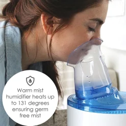 Crane 0.5 Gallon 2-In-1 Warm Mist Humidifier & Personal Steam Inhaler