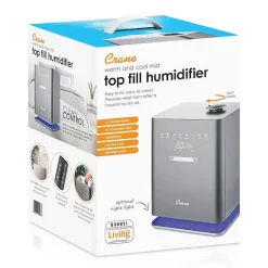 Crane 1.2 Gallon Ultrasonic Warm & Cool Mist Humidifier w/ Remote