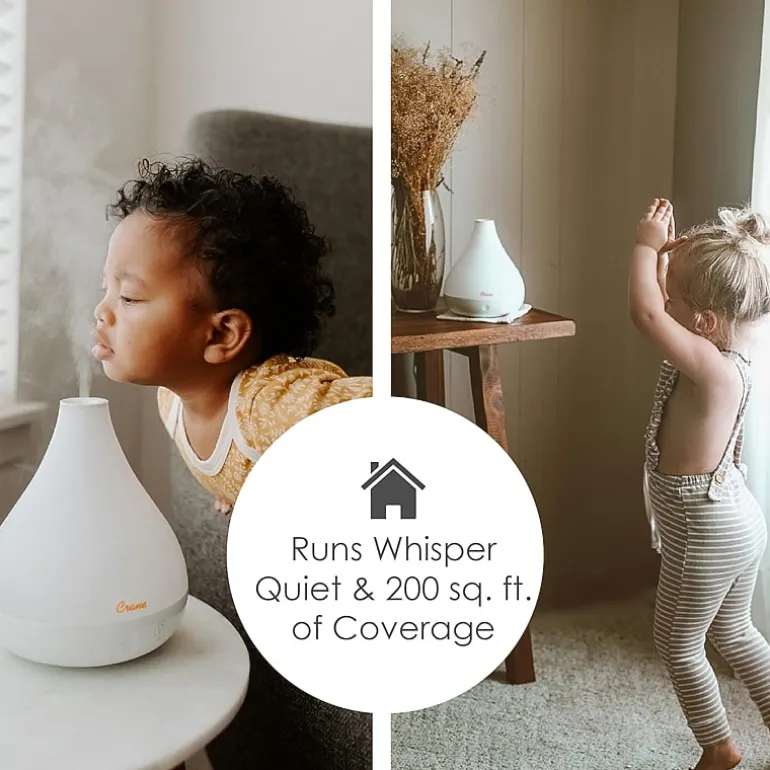 Crane 2-In-1 Personal 0.35 Gallon Ultrasonic Cool Mist Humidifier & Aroma Diffuser