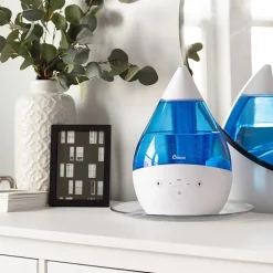 Crane 4-In-1 Top Fill 1 Gallon Cool Mist Humidifier with Sound Machine - Blue/White