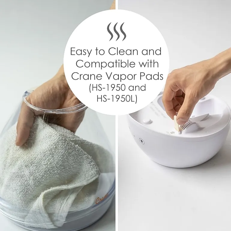 Crane 4-In-1 Top Fill 1 Gallon Cool Mist Humidifier with Sound Machine - Clear/White