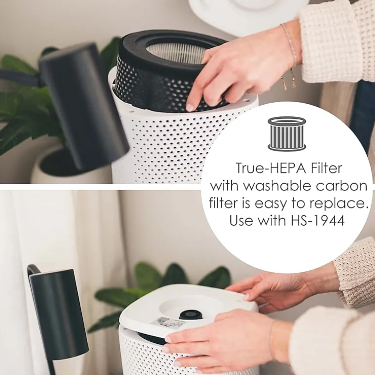 Crane True HEPA Air Purifier With Germicidal UV Light, 250 Sq Ft. Coverage, Standard