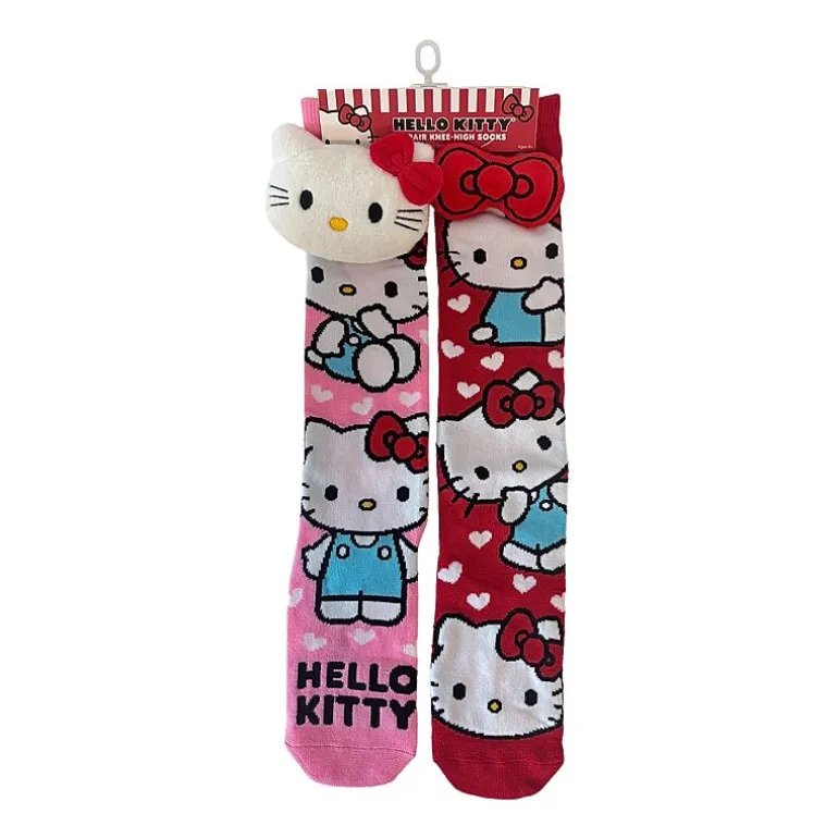 Crazy Sock Big Kid Unisex 1 Pair Hello Kitty Knee High Socks