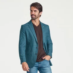 CRICKETEER™ Mens Checked Stretch Fabric Regular Fit Sport Coat