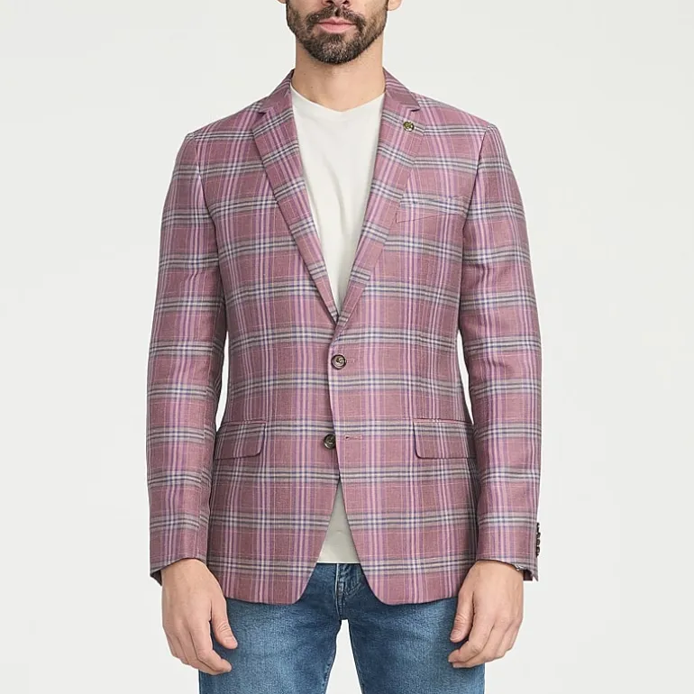 CRICKETEER™ Mens Plaid Stretch Fabric Regular Fit Sport Coat