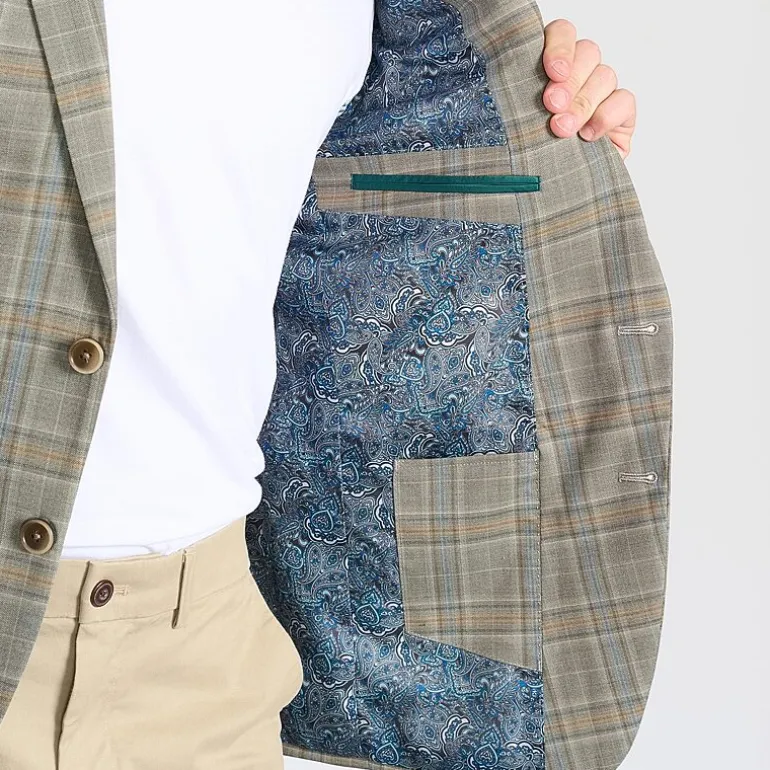CRICKETEER™ Mens Plaid Stretch Fabric Regular Fit Sport Coat