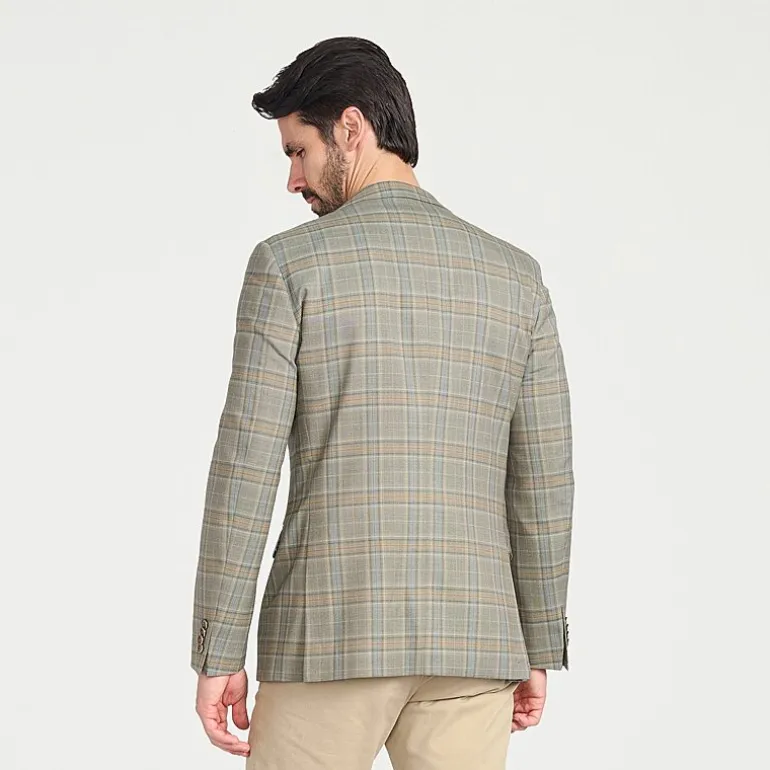CRICKETEER™ Mens Plaid Stretch Fabric Regular Fit Sport Coat
