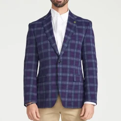 CRICKETEER™ Mens Plaid Stretch Fabric Regular Fit Sport Coat