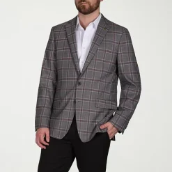 CRICKETEER™ Mens Plaid Stretch Fabric Regular Fit Sport Coat
