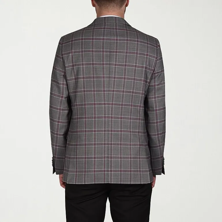 CRICKETEER™ Mens Plaid Stretch Fabric Regular Fit Sport Coat