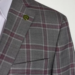 CRICKETEER™ Mens Plaid Stretch Fabric Regular Fit Sport Coat