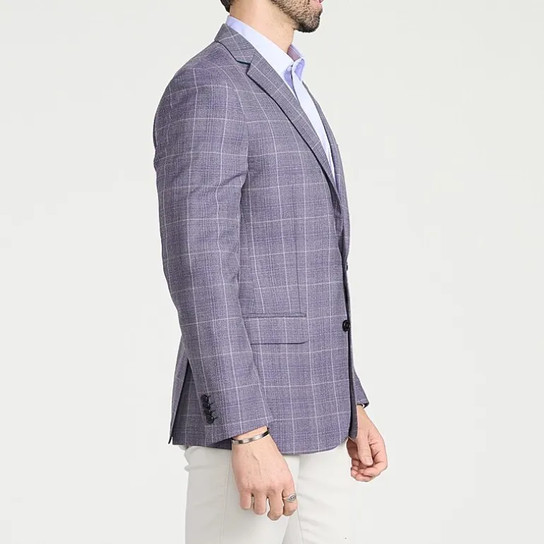 CRICKETEER™ Mens Plaid Stretch Fabric Regular Fit Sport Coat