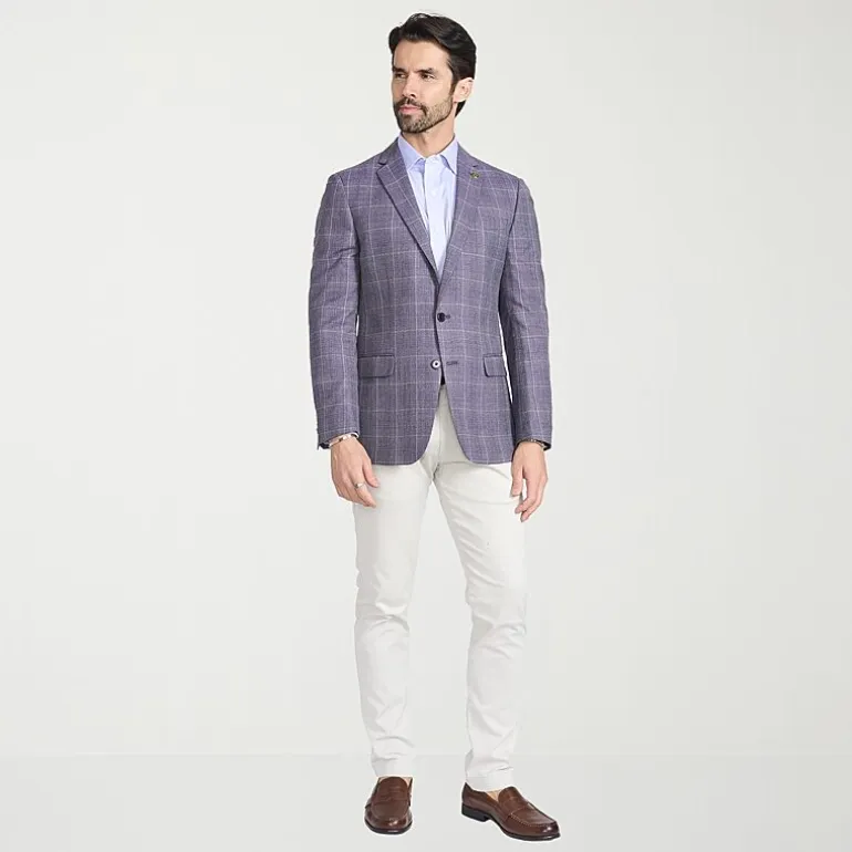 CRICKETEER™ Mens Plaid Stretch Fabric Regular Fit Sport Coat